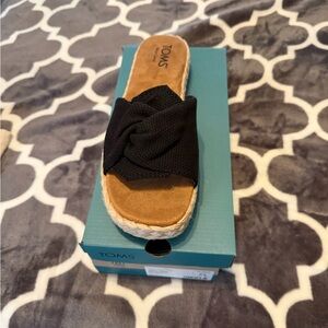TOMS Black Abby Slide Sandals